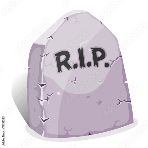 Cartoon Tombstone With RIP