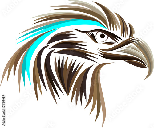 Colored emblem of an eagle