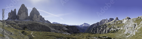 Bild auf Leinwand drei zinnen panorama