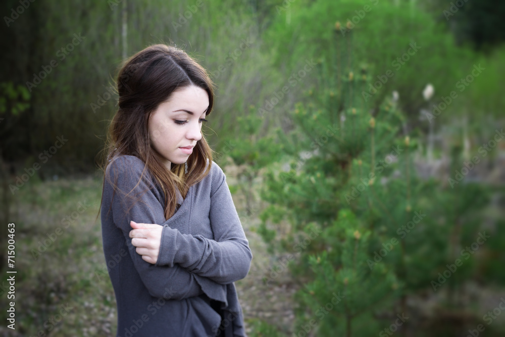 young sensual woman in wood harmony with nature young sensual woman in wood harmony with nature