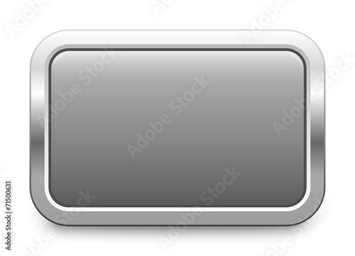 Rectangular template - light gray metallic button