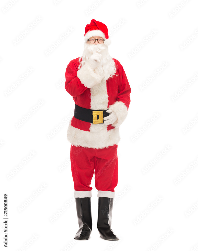 man in costume of santa claus man in costume of santa claus