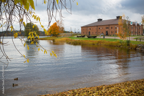 Museum and ancient boats by Olavinlinna castle.