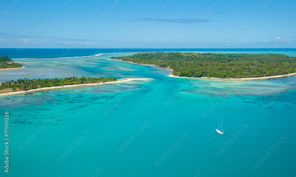Obraz premium Aerial view of Sainte Marie island, Madagascar