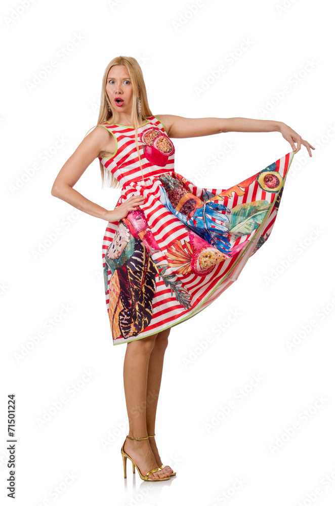 Emotional woman isolated on the white Emotional woman isolated on the white