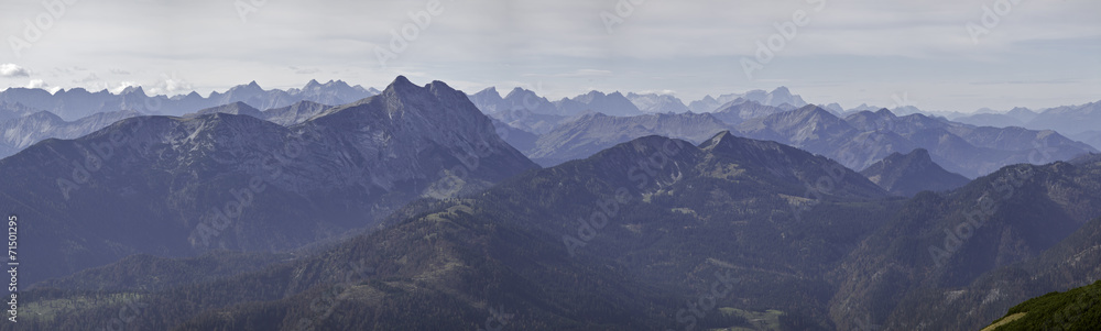 alpenpanorama vom hinteren sonnwendjoch aus gesehen