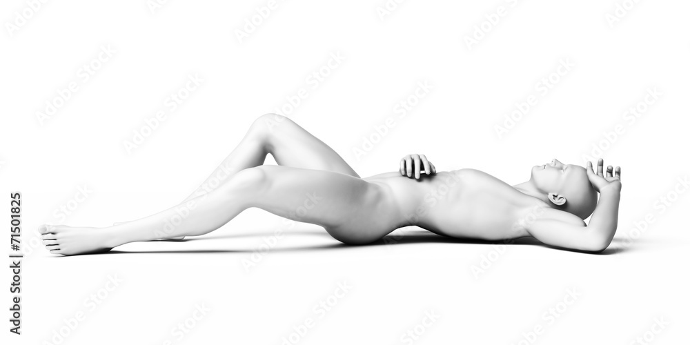 3d rendered illustration of a white female 3d rendered illustration of a white female