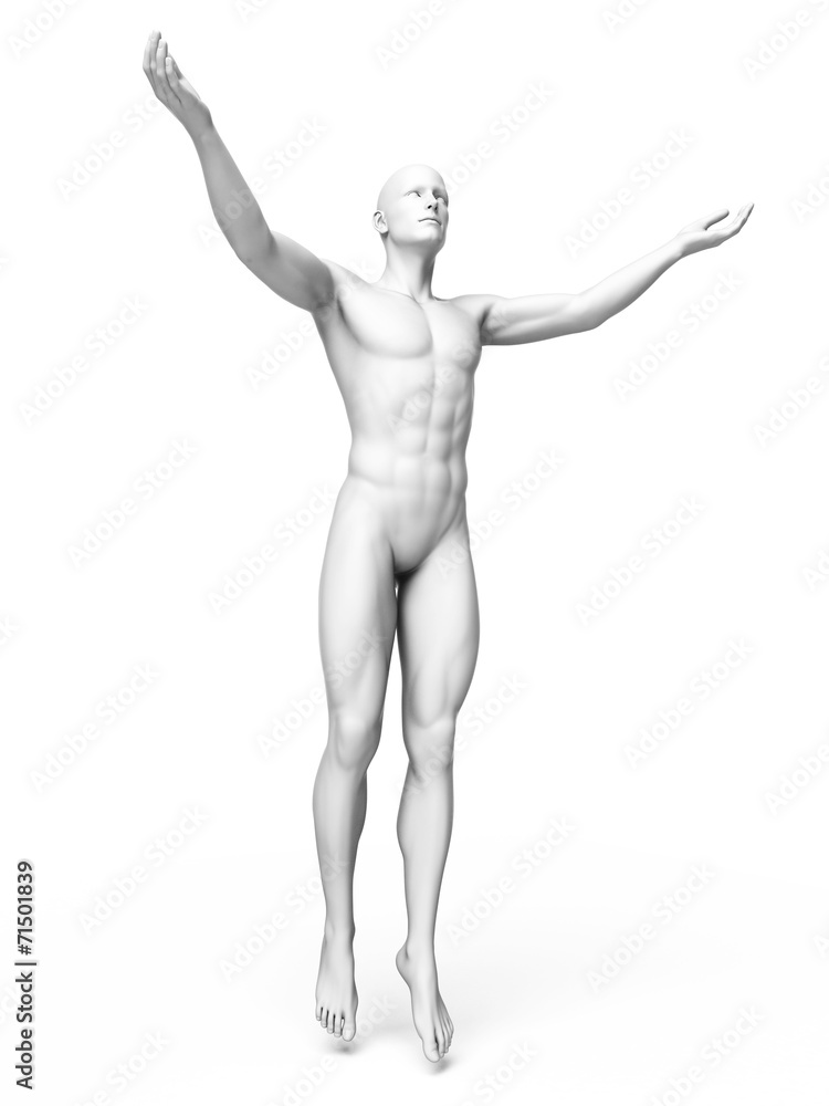 3d rendered illustration of a white man