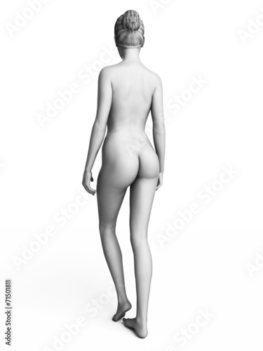 3d rendered illustration of a white female