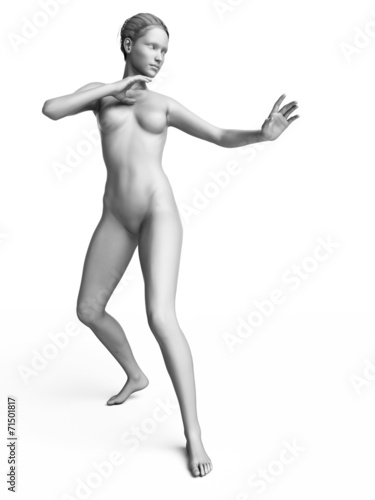 3d rendered illustration of a white female