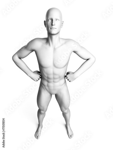 3d rendered illustration of a white man