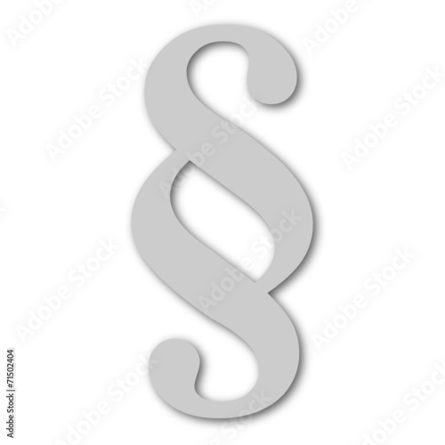 Paragraphzeichen mit Schatten