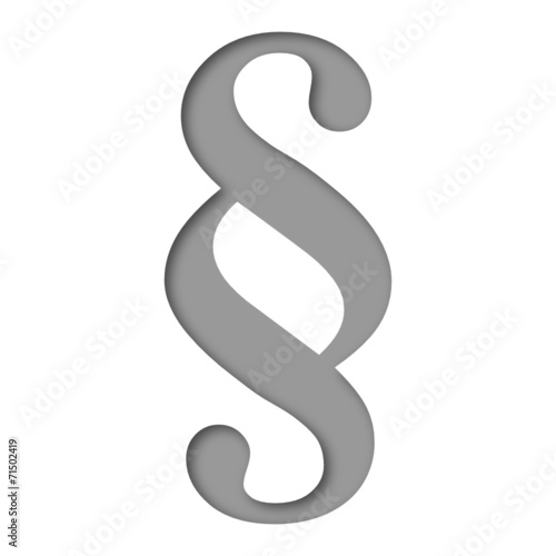 3D Paragraphzeichen in grau