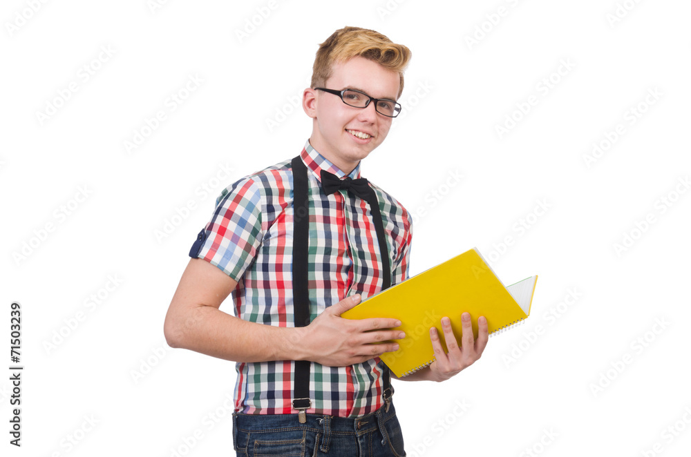 Young student isolated on the white background Young student isolated on the white background