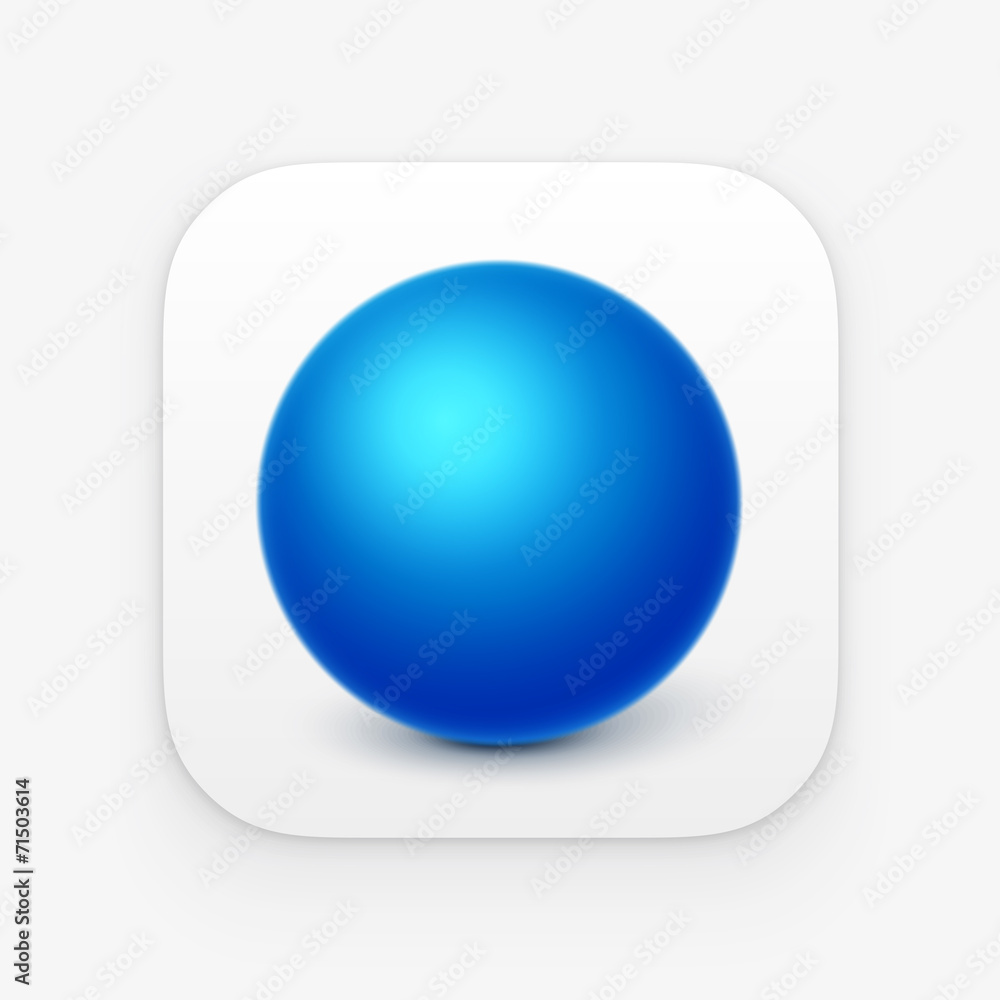 Sphere App icon. Isolated vector