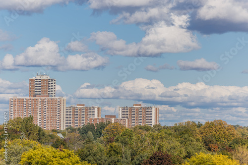 Canvas Print Apartments buildings Toronto view