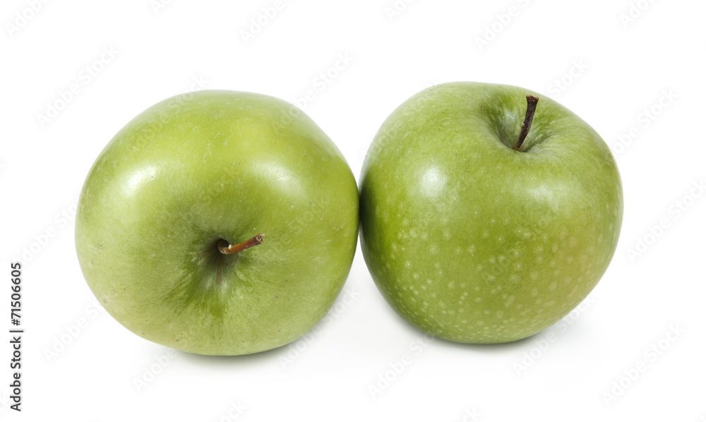 green apples on white background green apples on white background