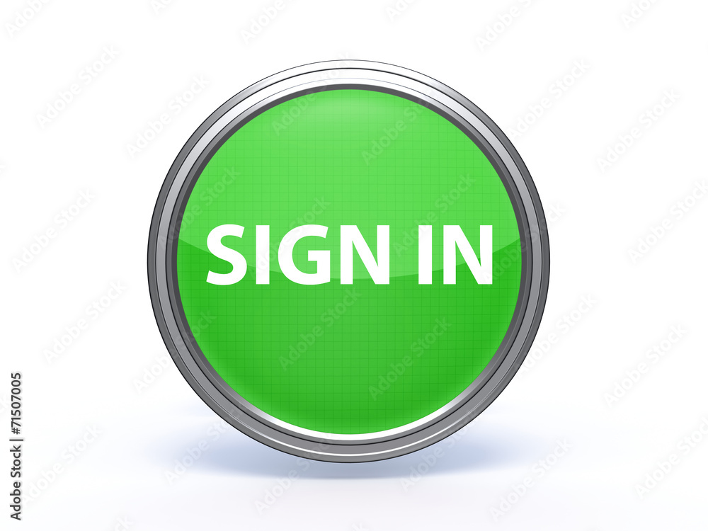 sign in circular icon on white background sign in circular icon on white background