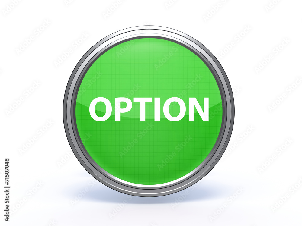 option circular icon on white background option circular icon on white background