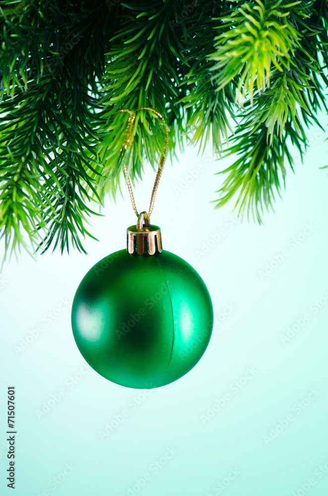 Christmas decoration on the fir tree