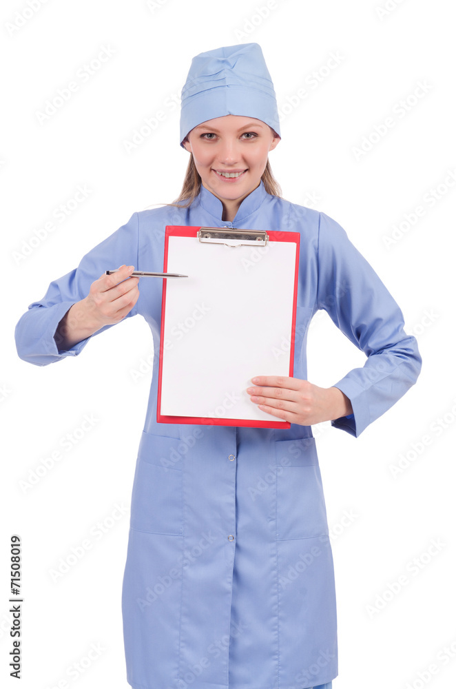 Young doctor isolated on the white Young doctor isolated on the white