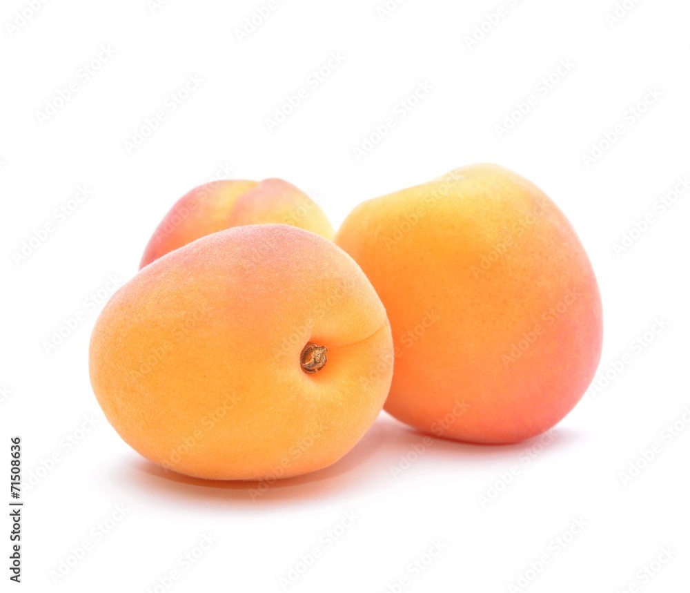 Apricots isolated on white background Apricots isolated on white background