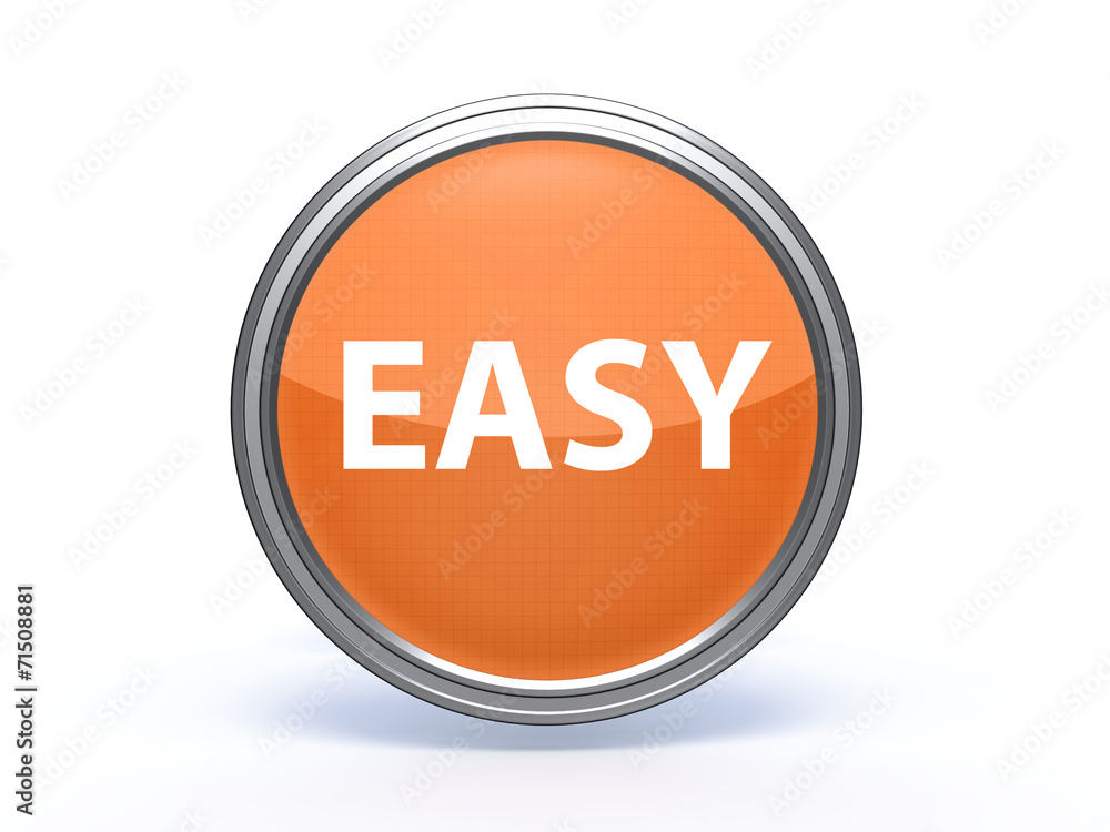 easy circular icon on white background easy circular icon on white background