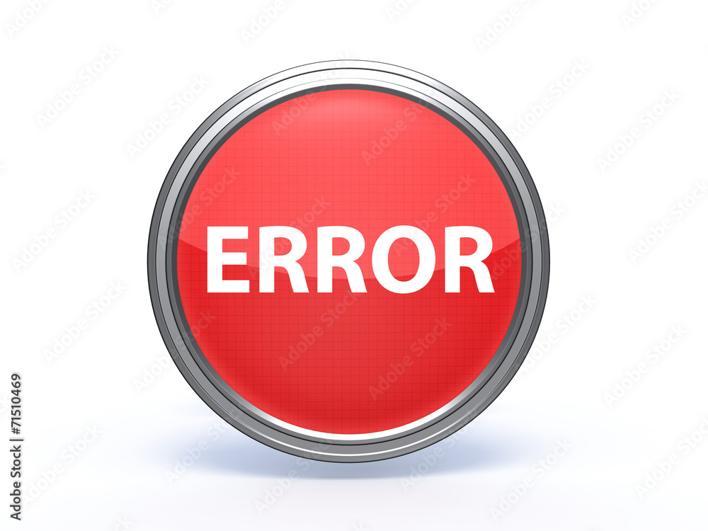 error circular icon on white background error circular icon on white background