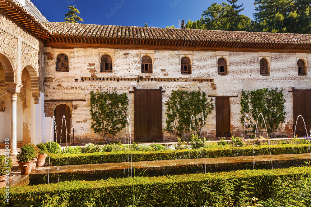 Obraz premium Generallife Alhambra Palace Garden Granada Andalusia