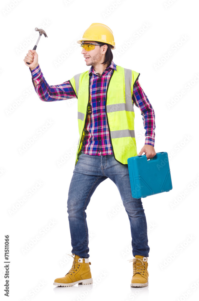 Industrial worker isolated on the white background Industrial worker isolated on the white background