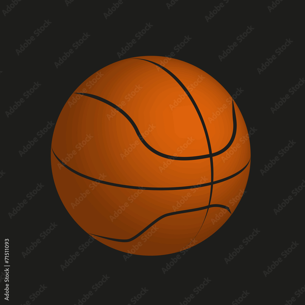 vector drawing of a basketball