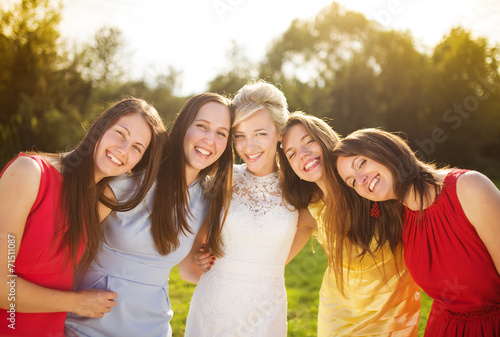 Bride with her friends