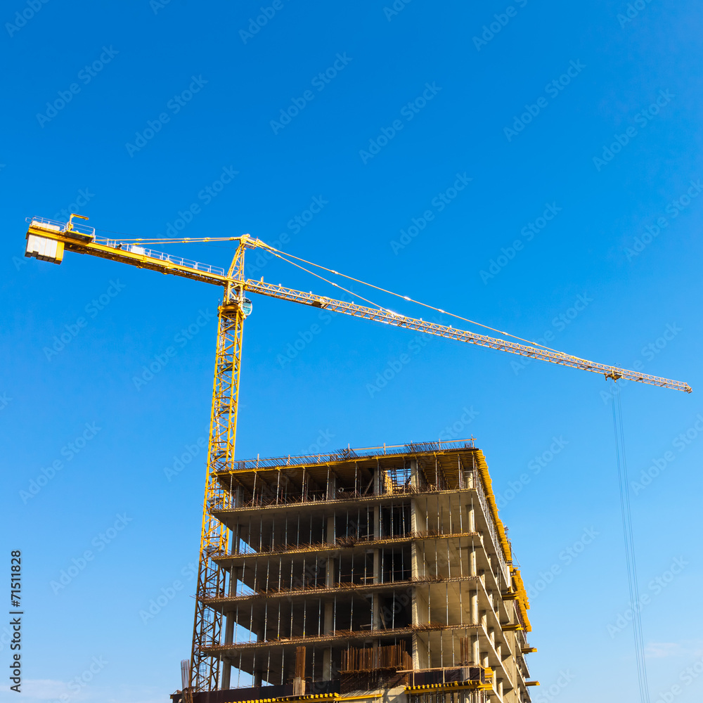 Building crane on construction Building crane on construction