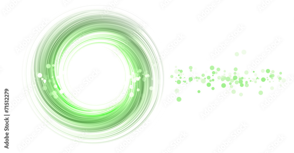 Green circle background