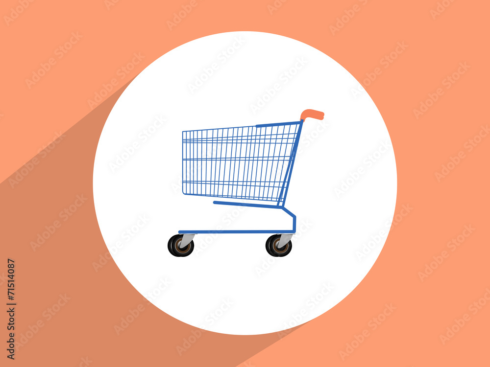 shopping cart ,Flat design style shopping cart ,Flat design style