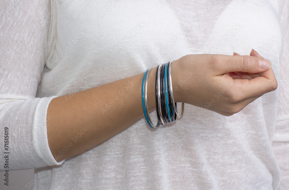 Girl hand with jewelry