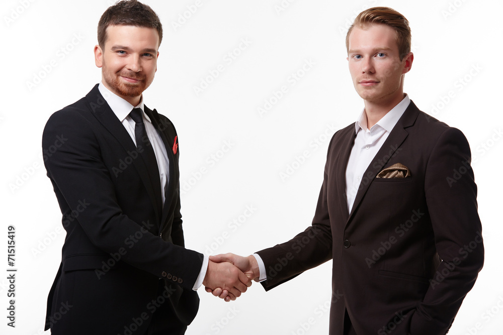 handshake of two businessmen handshake of two businessmen