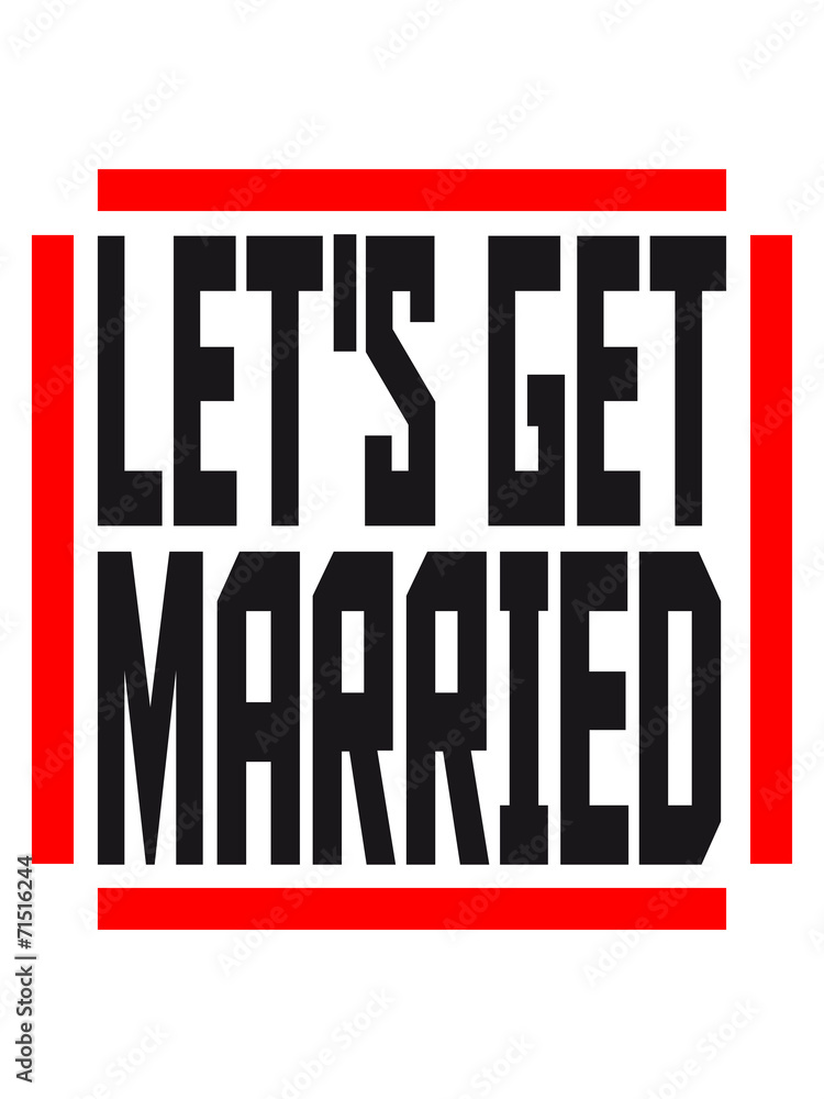 Lets get married square logo design Lets get married square logo design