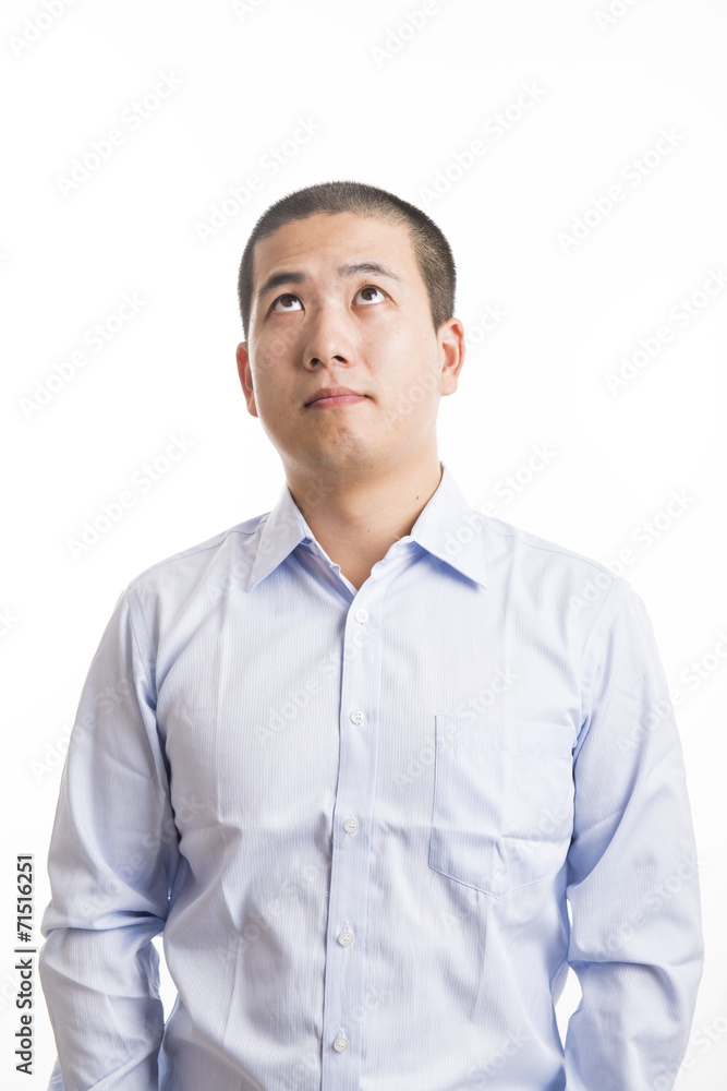 Young business man standing isolated on white Young business man standing isolated on white
