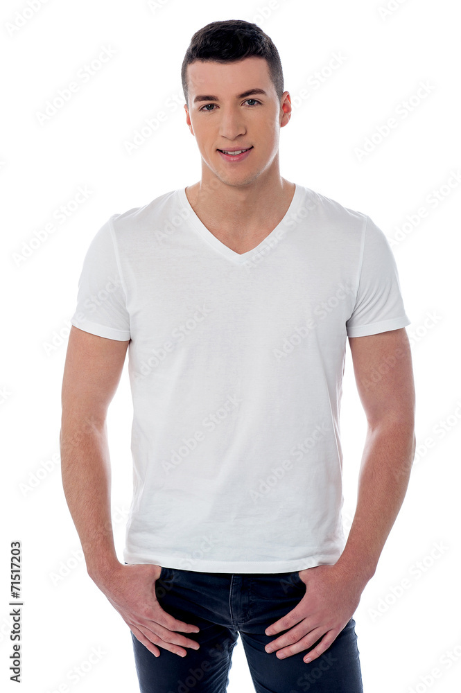Young man with hands in his pockets Young man with hands in his pockets