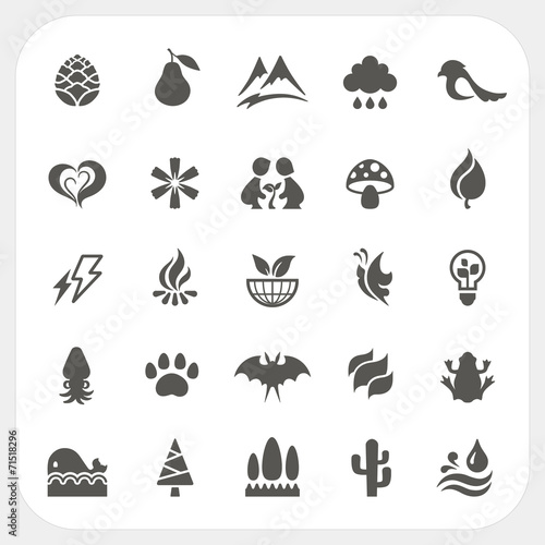 Nature icons set