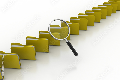 File searching through magnifier