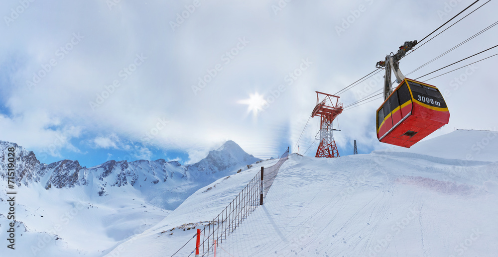 Mountains ski resort Kaprun Austria