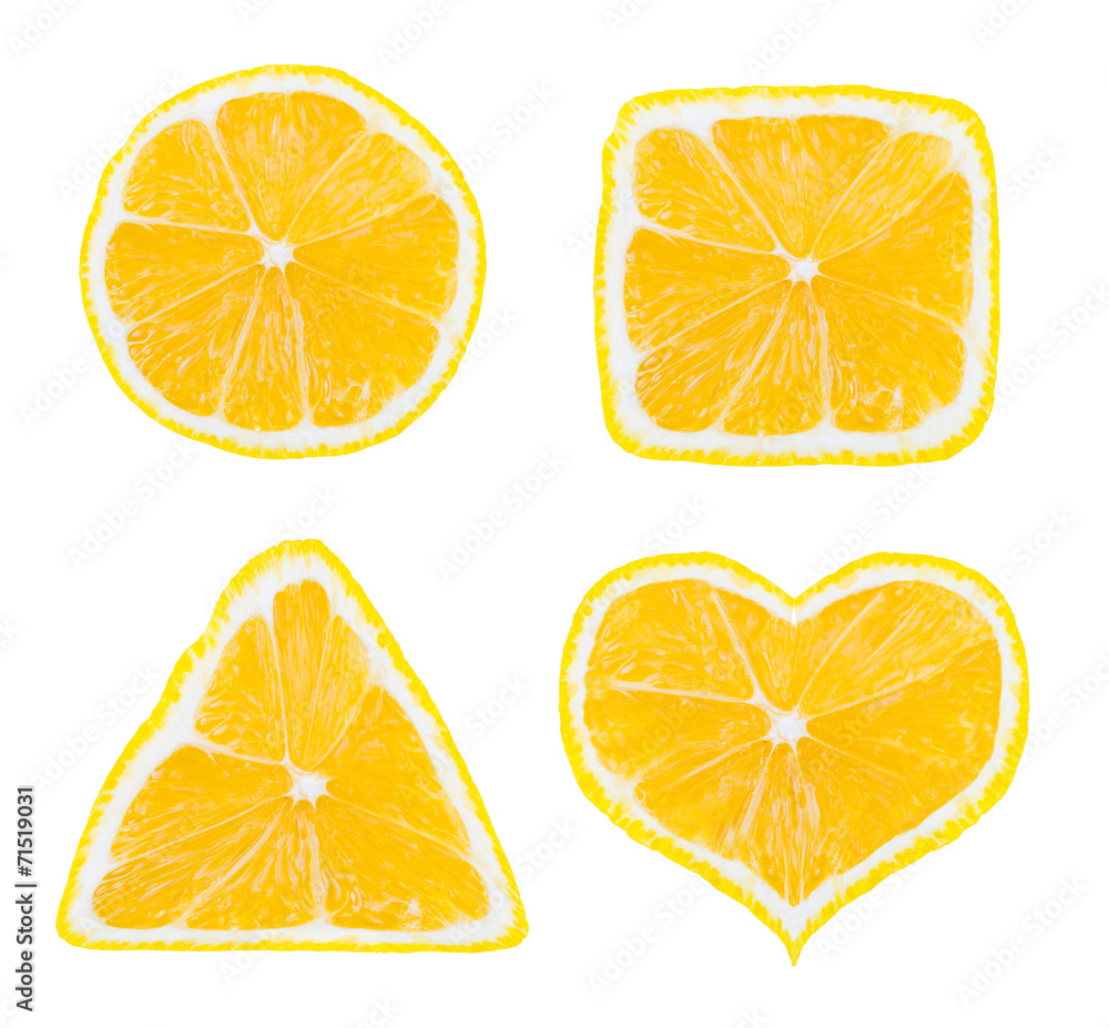 Obraz premium Shapes of lemon fruit