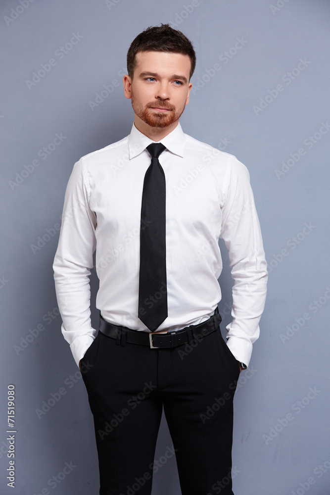 Fototapeta premium businessman in white shirt