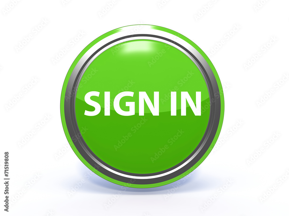 sign in circular icon on white background sign in circular icon on white background