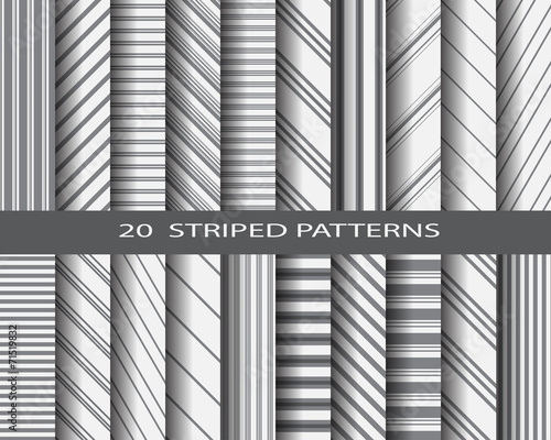 20 striped pattern set