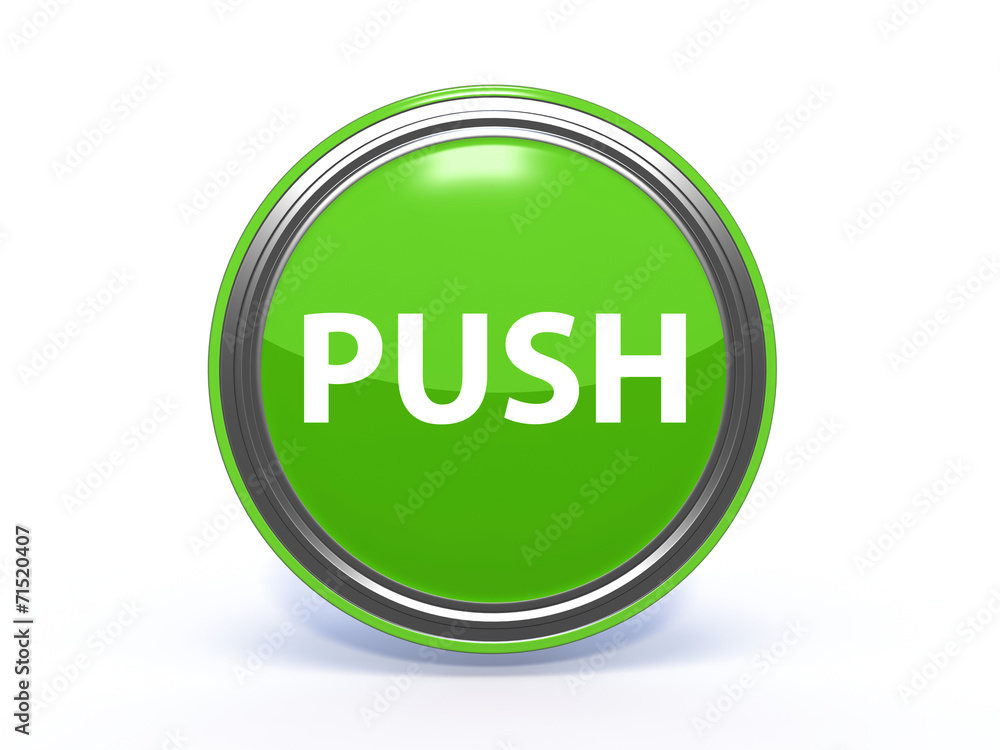 push circular icon on white background push circular icon on white background