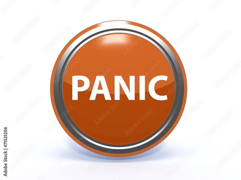 panic circular icon on white background panic circular icon on white background