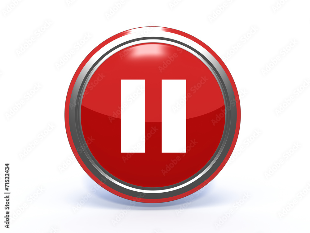 pause circular icon on white background pause circular icon on white background